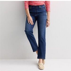 Croft & Barrow Modern Denim Straight Leg Pull-On Jeans